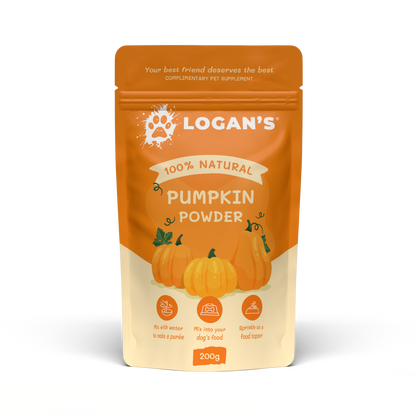 Logan's Pumpkin Powder for Dogs & Cats – 200g natural pet supplement