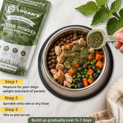 Logan's Nettle Powder – Nature's Antihistamine for Dogs & Cats